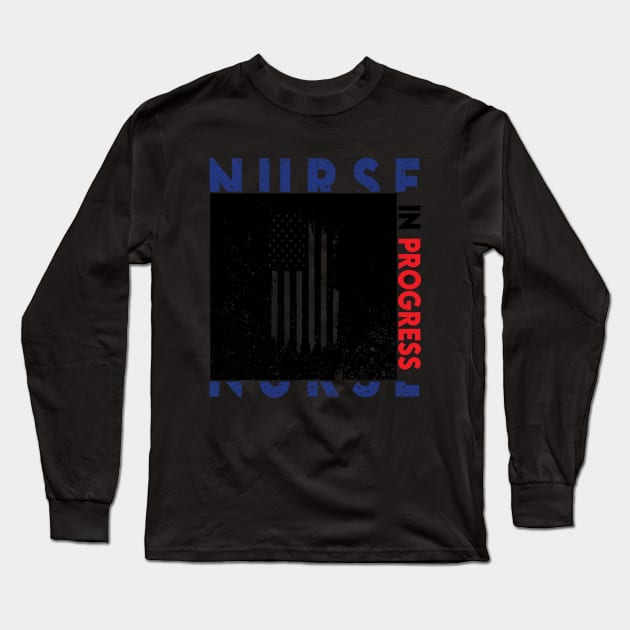 Nurse In Progress Long Sleeve T-Shirt by madlymelody